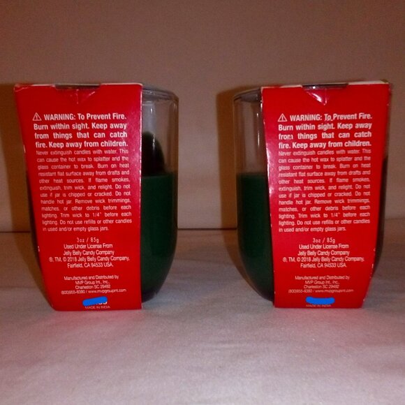 (2) Jelly Belly Fragranced Candles:  Glass. Watermelon.  New - Picture 5 of 7